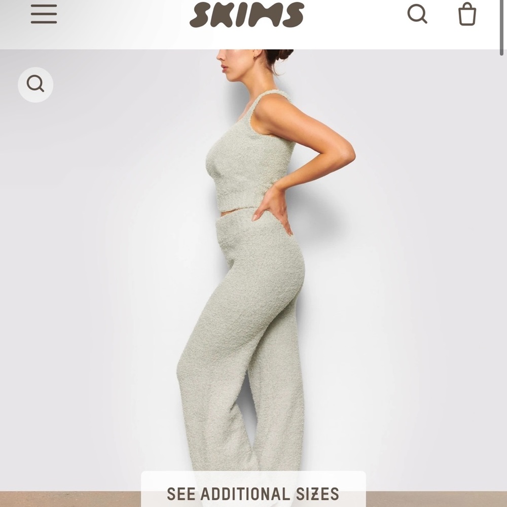 SKIMS Cozy Knit Set - Aqua (Size L/XL)